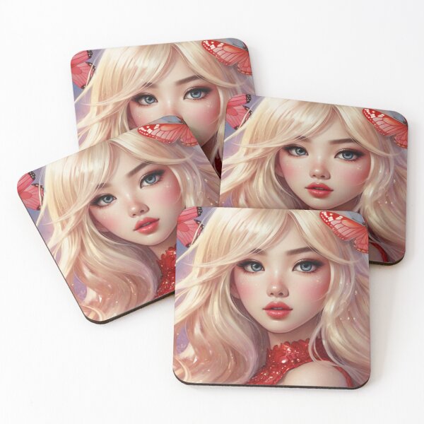 Item preview, Anime girl with red butterflies  designed and sold by Millionsxi.