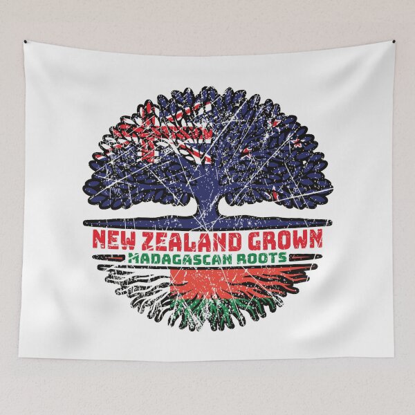 Item preview, Madagascar Madagascan New Zealander New Zealand Tree Roots Flag designed and sold by FlagX.