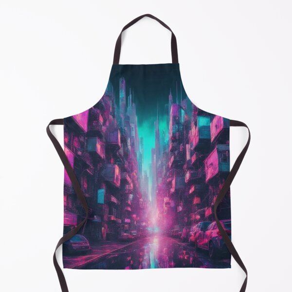 Item preview, Cyberpunk City, Psychedelic, Poster Art, Digital Painting designed and sold by Burn-Ego.