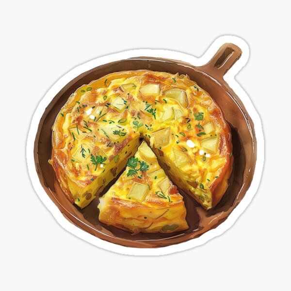 Vista previa del artículo con la obra «Tortilla Española Aquarel», diseñado y vendido por Lexa Pix.