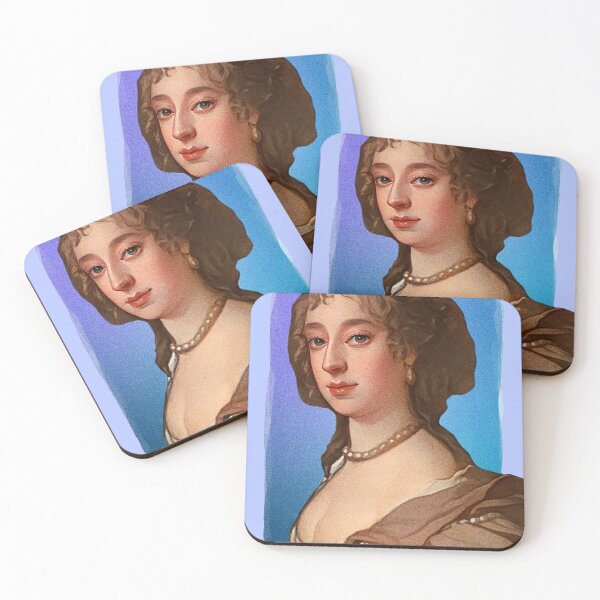 Item preview, English Poet Anne Killigrew - blue - illustration  designed and sold by Litstoy.