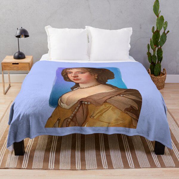 Item preview, English Poet Anne Killigrew - blue - illustration designed and sold by Litstoy.