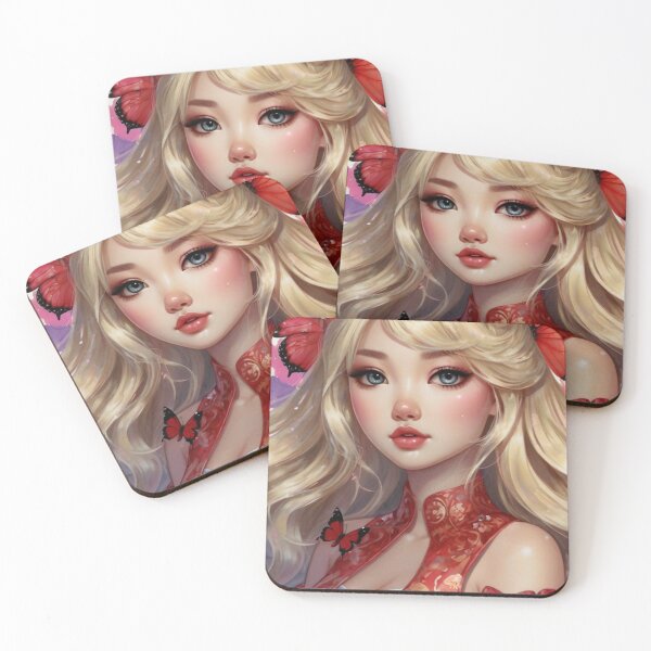 Item preview, Anime girl with red butterflies  designed and sold by Millionsxi.
