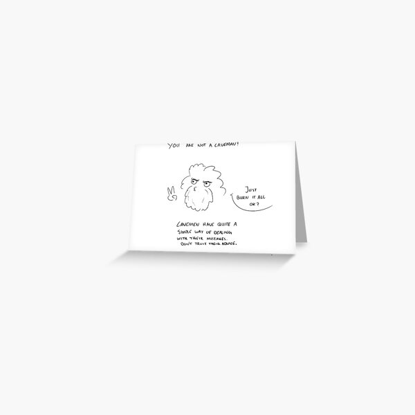 The Caveman's Mistakes Greeting Card