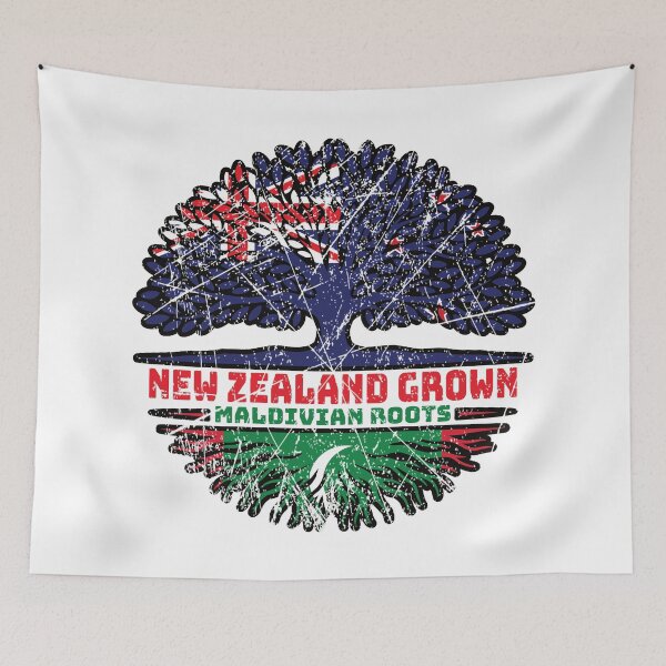 Item preview, Maldives Maldivian New Zealander New Zealand Tree Roots Flag designed and sold by FlagX.