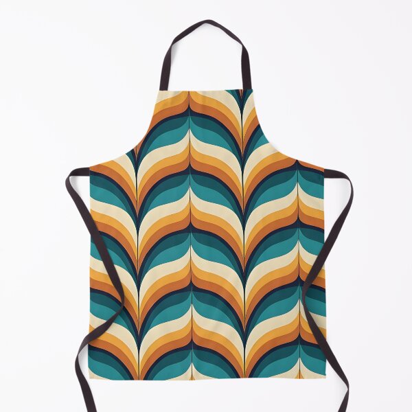 Artikelvorschau, Retro Vintage geometrisches Muster Orange, Petrol entworfen und verkauft von Prints and Lifestyle.