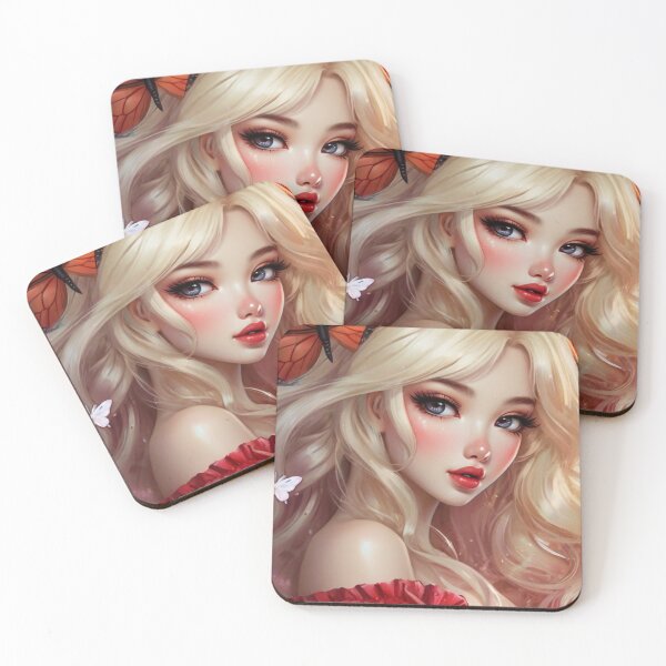 Item preview, Anime girl with red butterflies  designed and sold by Millionsxi.