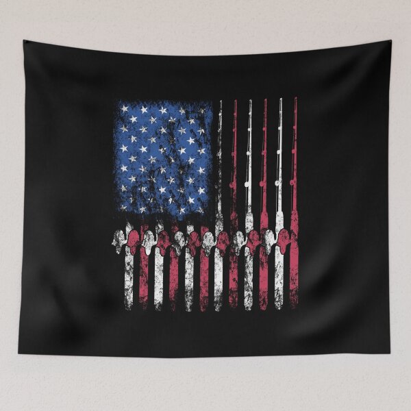 Item preview, Fly Rod Fishing TShirt American Flag TShirt Fisherman Gift designed and sold by modernmerch.