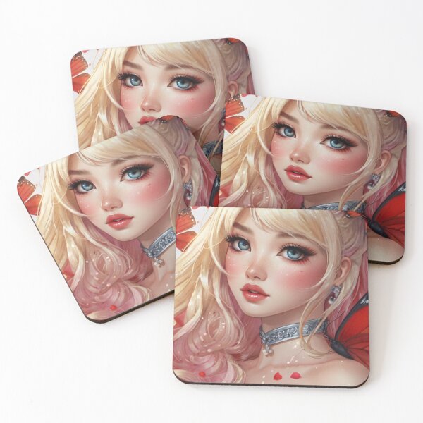 Item preview, Anime girl with red butterflies  designed and sold by Millionsxi.