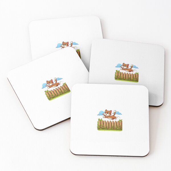 Item preview, A kitten leaps over the fence. designed and sold by liugr-dl.