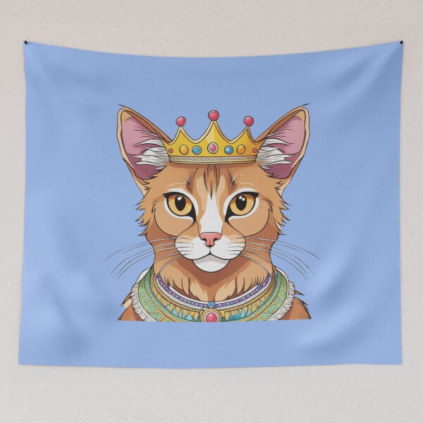 Item preview, "Ocean blue" - Somali cat designed and sold by VariousGoodies.