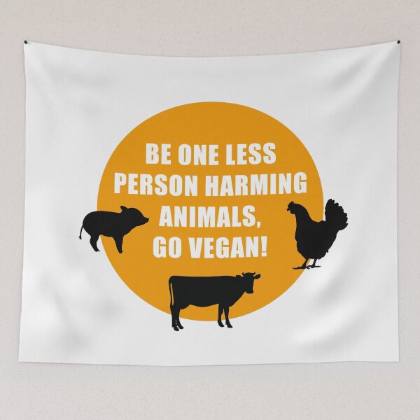Item preview, Be one less person harming animals, go vegan! designed and sold by Nanika-akimoto.