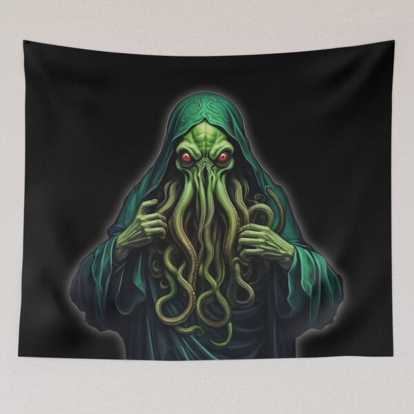 Item preview, Cthulhu High Priest, Mindflayer, Lovecraftian, Tentacles, Horror designed and sold by Burn-Ego.