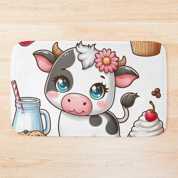 Item preview, Adorable Cow with Cupcakes: Sweet Treat Delight designed and sold by Canaba.
