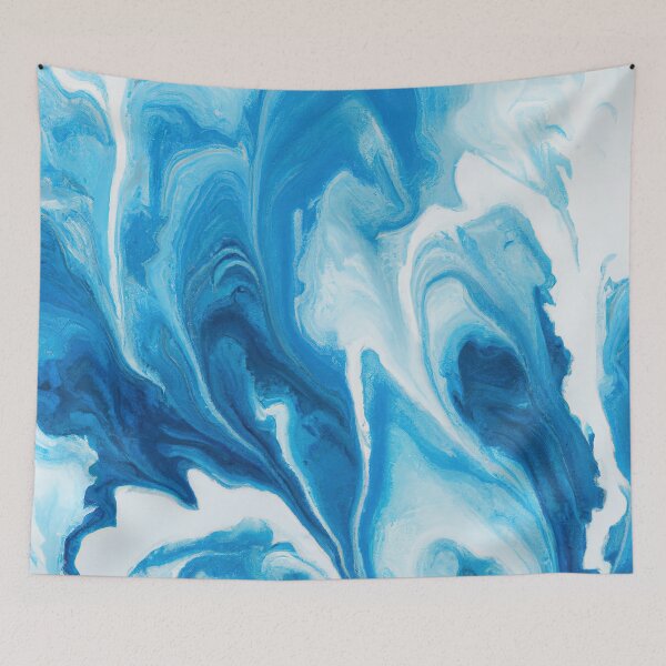 Item preview, Blue Abstract Art Acrylic Pouring designed and sold by maniacfitness.