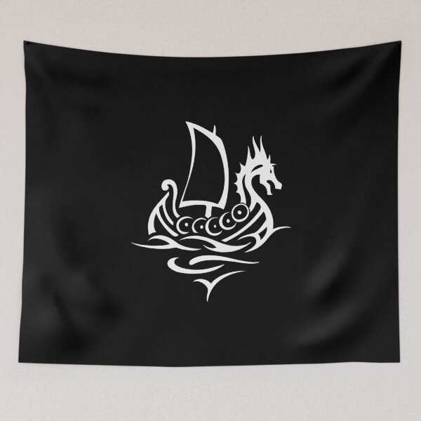 Item preview, Stylised Viking Ship - Dragon Boat At Sea designed and sold by MoragHickman.