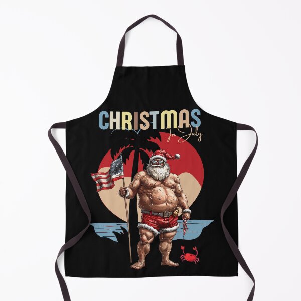 Item preview, Funny Christmas in July Patriotic Santa Summer Holiday Beach designed and sold by MTJ-Mushrooms.