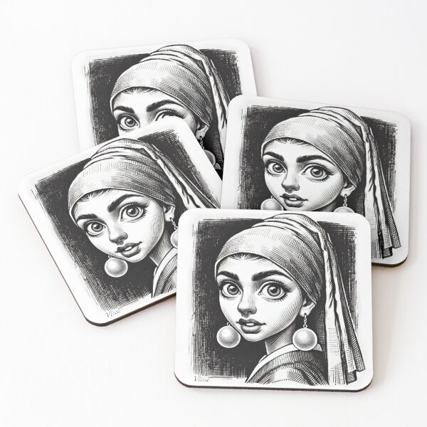 Item preview, Manga Girl with a Pearl designed and sold by ViccaArt.