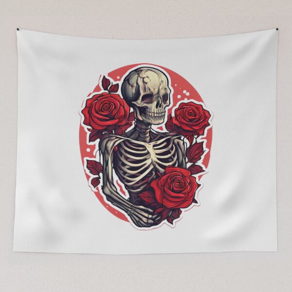 Item preview, Skeleton and Roses Art designed and sold by Planetporridge.