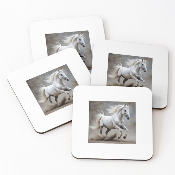 Item preview, Galloping white horse designed and sold by Bellas-Artes-99.