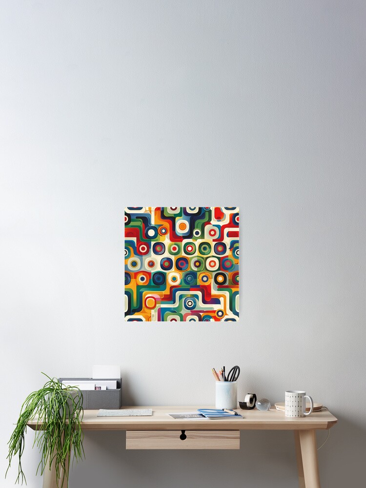 Thumbnail 2 of 3, Poster, Retro 70s Pattern – Vibrant Abstract Design designed and sold by RGShirtWorks.