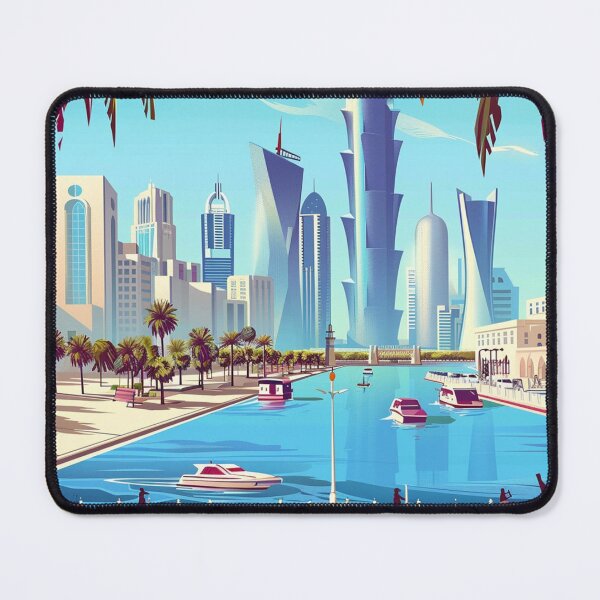 Item preview, Doha Travel Poster, Perfect Gift for Travel Enthusiasts, Vintage Style Wall Art, UAE Wall art for home decor, Doha print Poster designed and sold by Thegalleryshop1.