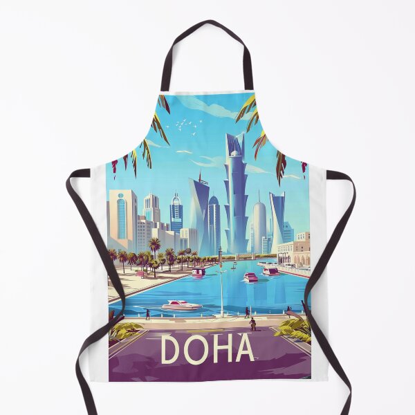 Item preview, Doha Travel Poster, Perfect Gift for Travel Enthusiasts, Vintage Style Wall Art, UAE Wall art for home decor, Doha print Poster designed and sold by Thegalleryshop1.