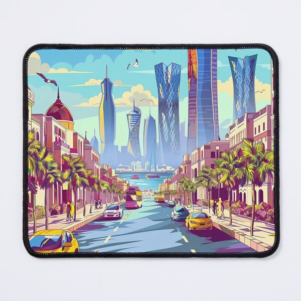 Item preview, Doha Travel Poster, Perfect Gift for Travel Enthusiasts, Vintage Style Wall Art, UAE Wall art for home decor, Doha print Poster designed and sold by Thegalleryshop1.