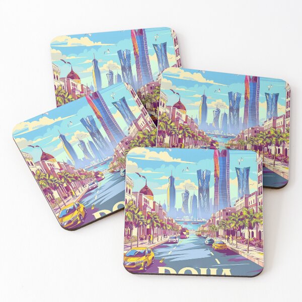 Item preview, Doha Travel Poster, Perfect Gift for Travel Enthusiasts, Vintage Style Wall Art, UAE Wall art for home decor, Doha print Poster designed and sold by Thegalleryshop1.