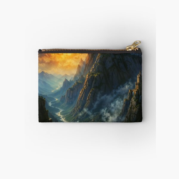 Item preview, A Warrior's Epic Return To A Majestic Mountain Castle At Sunset Enchanted AI Concept Art by Xzendor7 designed and sold by Xzendor7 Digital Art Creations.