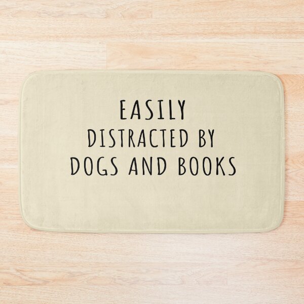 Item preview, Easily distracted by books and dogs designed and sold by Fatimah Saeed.