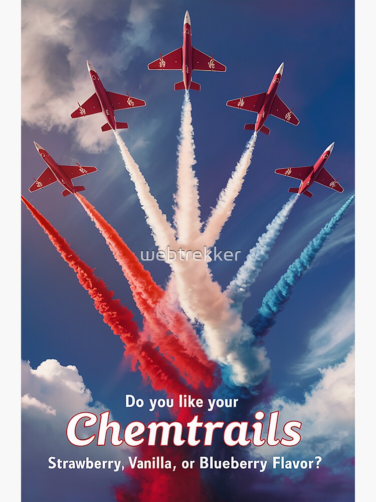 Thumbnail 3 of 3, Sticker, Chemtrail Display designed and sold by webtrekker.