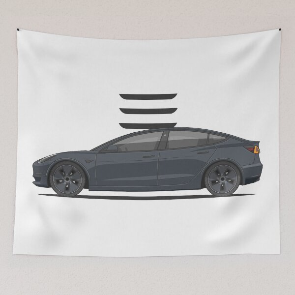 Item preview, Tesla Model 3 (Grey) Art Work designed and sold by kacar-draw.