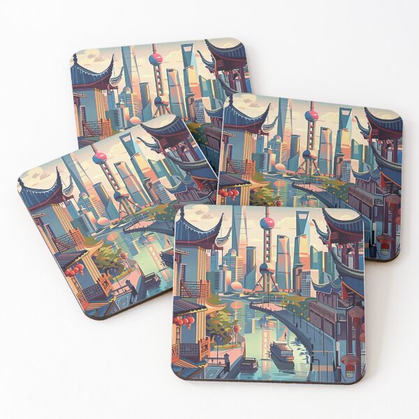 Item preview, Shanghai Travel Poster, Perfect Gift for Travel Enthusiasts, Vintage Style Wall Art, China Wall art for home decor, Shanghai print Poster designed and sold by Thegalleryshop1.