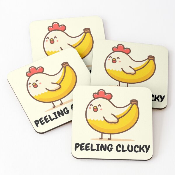 Item preview, Peeling clucky - cute banana chicken designed and sold by Funny-Banana.