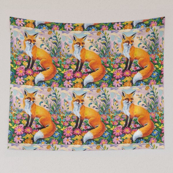 Artikelvorschau, Fuchs-Porträt. Frühlingszeit, Blumenfuchs, Vintage-Fuchs, Fuchs-Malerei, Henri Matisse-Stil entworfen und verkauft von FoxVibes.