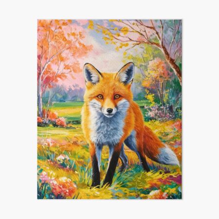 Item preview, Fox Portrait. Spring season, floral fox, vintage fox, fox painting, Henri Matisse style designed and sold by FoxVibes.