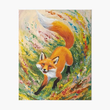Item preview, Fox Portrait. Spring season, floral fox, vintage fox, fox painting, Henri Matisse style designed and sold by FoxVibes.