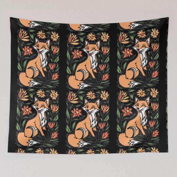 Artikelvorschau, Fuchs-Porträt. Frühlingszeit, Blumenfuchs, Vintage-Fuchs, Fuchs-Malerei, Henri Matisse-Stil entworfen und verkauft von FoxVibes.