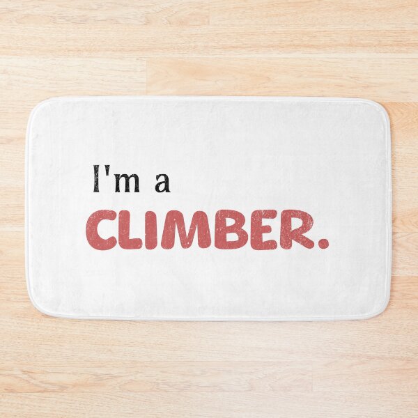 Item preview, I am a climber boulderer t-shirt saying vintage color retro font designed and sold by Bouldershop.