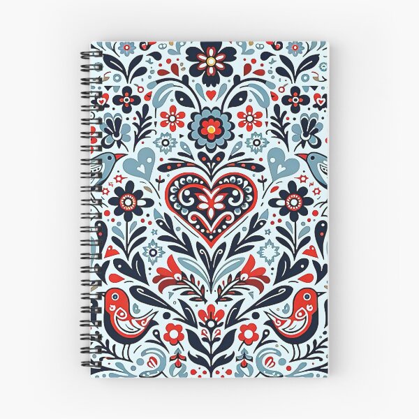 Item preview, Decorative nordic Scandinavian Folklore Bird and Flower Pattern Design designed and sold by Unitepeople.