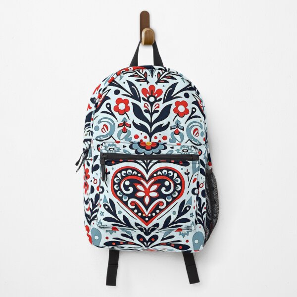 Item preview, Decorative nordic Scandinavian Folklore Bird and Flower Pattern Design designed and sold by Unitepeople.