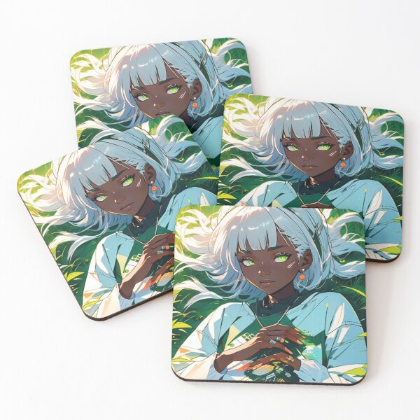 Item preview, African Anime Girl In The Field- Wallpaper designed and sold by AnimeRay.