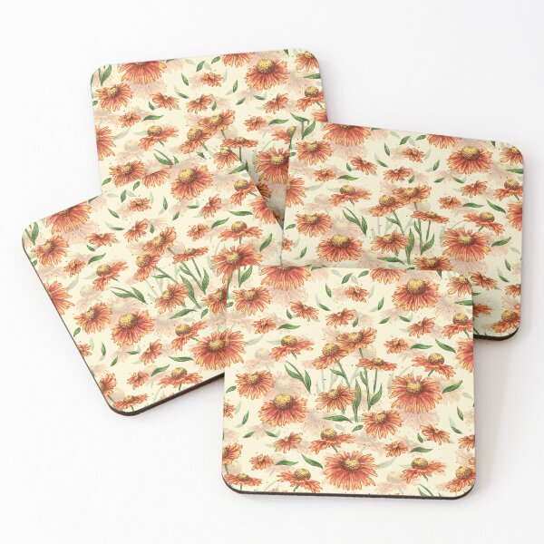 Item preview, Pattern with helenium flowers designed and sold by ArtbySvetik.