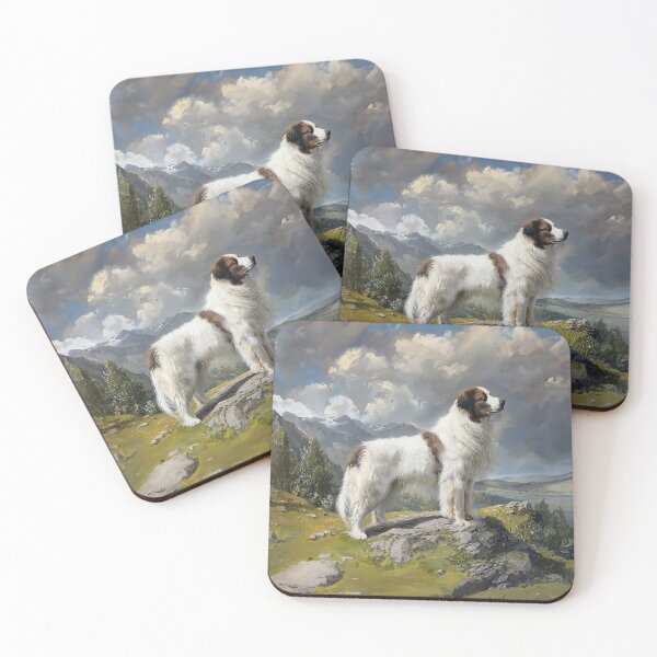 Item preview, Great Pyrenees Antique Oil Painting designed and sold by Appyrances.