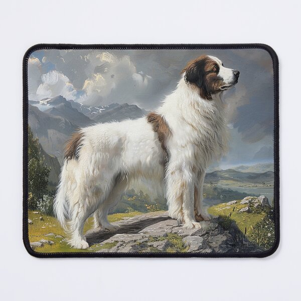 Item preview, Great Pyrenees Antique Oil Painting designed and sold by Appyrances.
