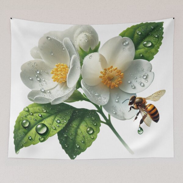 Item preview, jasmine flower with a bee designed and sold by Dragon-Kingdom.