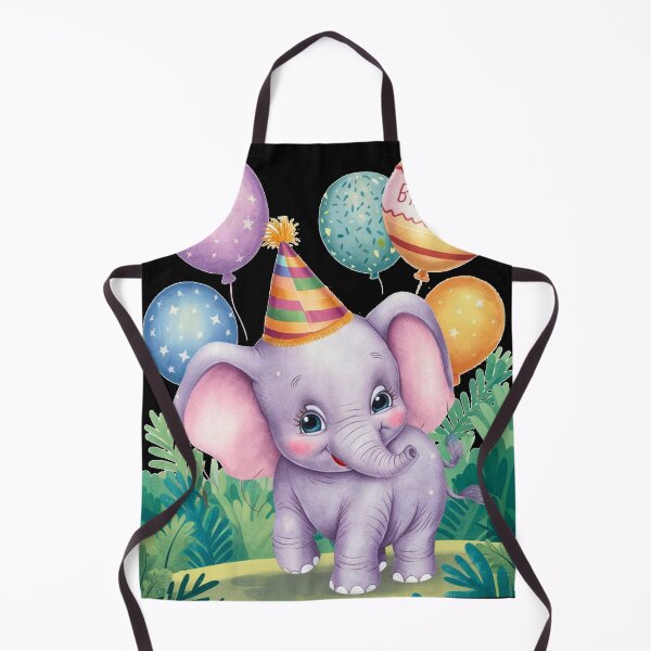 Artikelvorschau, Geburtstagselefant. Geburtstagsfeier, süßer Elefant, Partytier, kleiner Elefant, bunter Elefant, Elefantenzeichnung entworfen und verkauft von ElephantVibes.
