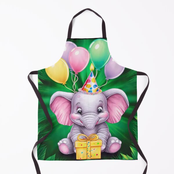 Artikelvorschau, Geburtstagselefant. Geburtstagsfeier, süßer Elefant, Partytier, kleiner Elefant, bunter Elefant, Elefantenzeichnung entworfen und verkauft von ElephantVibes.