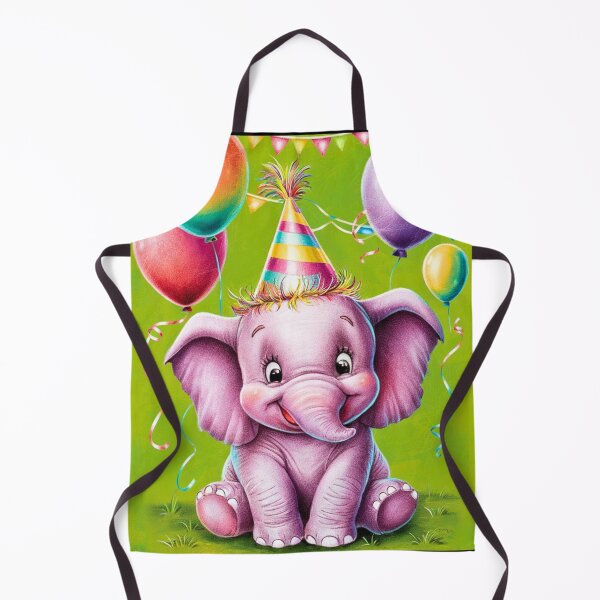 Artikelvorschau, Geburtstagselefant. Geburtstagsfeier, süßer Elefant, Partytier, kleiner Elefant, bunter Elefant, Elefantenzeichnung entworfen und verkauft von ElephantVibes.
